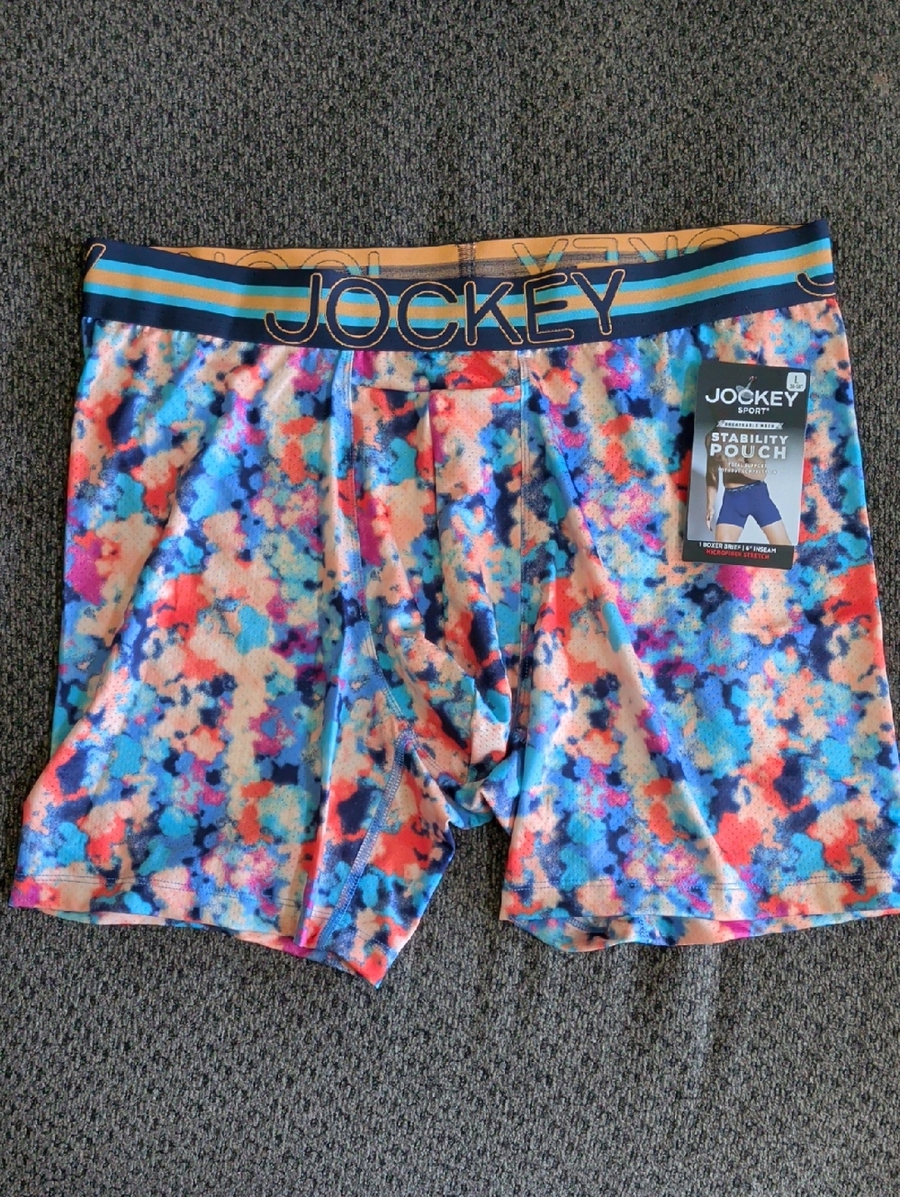 Jockey Sport® Stability Pouch Microfiber Boxer Brief - Size L ( 36"-38")